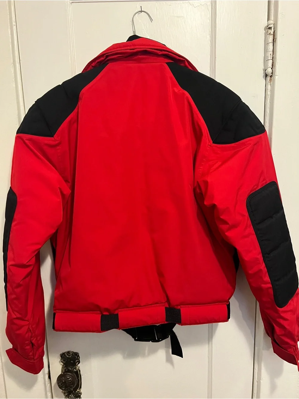 POLO RALPH LAUREN Hi Tech Vintage 90’s Neoprene Padded Ski Motorcycle Jacket RED - Picture 3 of 14